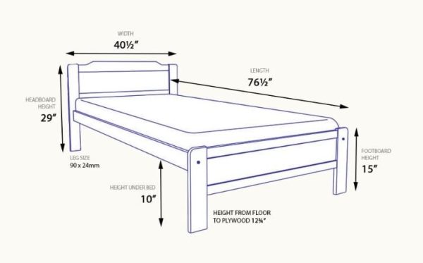 Wooden Bed WB1098 (Available in 2 Colors)